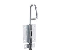 THIRARD - Verrou Baïonnette Platine - Acier Cambré 12 x 200 mm - Pêne Coulissant - Zingué - Sécurité Porte Garage et Abri - Installation Horizontale ou Verticale - Gris
