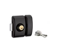 Verrou double entrée Universel pour porte d'entrée, cylindre 45mm, acier, 4 clés, epoxy noir - THIRARD