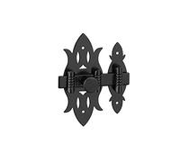 THIRARD - Verrou pour porte de meuble Rustique fer noir 40 x 90 mm