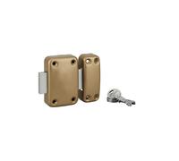 THIRARD - Verrou sans bouton Apache, pour porte de cave, cylindre 40mm, acier, 3 clés, époxy bronze - THIRARD