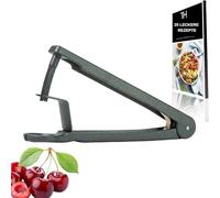 Thiru Premium Dénoyauteur de cerises - Lames robustes en acier inoxydable - Fabriqué en Allemagne - E-Book avec 25 recettes inclus - n'écrase pas le fruit