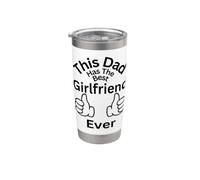 This Dad Has The Best Girlfriend Ever Family Liens Fun Gobelet isotherme en acier inoxydable double paroi