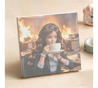 This is Fine Office Fire Doll Lot de 50 feuilles de notes autocollantes amovibles pour adolescents et planificateur de bureau