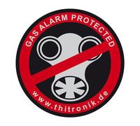 Thitronik 100941 Étiquette D'Avertissement Gas-Alarm Protégé 3 Pièce