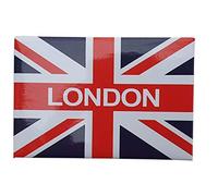 thomas benacci Aimant de réfrigérateur Union Jack London en métal - Drapeau britannique rouge, blanc et bleu souvenir de l'Angleterre
