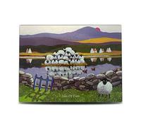 Thomas Joseph Isle of Ewe Protection pour planche à découper en verre Motif mouton
