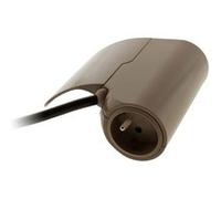 Thomson - Multiprise canapé 1 prise 2P+T 16A + 2 USB - Marron G