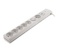 Multiprise parafoudre 6 prises 16A + 2 USB - Blanc - Thomson