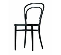 Thonet Chaise 214/214 M - siège galbé en contreplaqué - Décapé noir