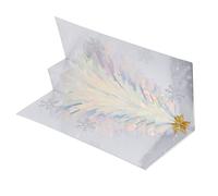 Thonlai Cartes de Noël 3D, Motif en Forme D'arbre à Paillettes en Relief | Carte de Vacances Pop-up en Papier, Décor estampé en Feuille Brillante, Présentoir D'étagère de Table ou Cadeau D'enveloppe