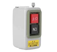 Thonlai Interrupteur à Bouton-poussoir Autobloquant 3P, AC 220 V/380 V | Courant Nominal de 10 A, Bornes à Vis pour un Câblage Facile, Contrôle Direct du Moteur sans Contacteur, Construction