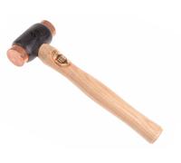 Marteau THOR avec inserts en cuivre rouge, rond 38mm, 1.300g, avec manche en bois