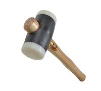 THOREX marteau avec inserts en nylon, rond (Ø) 63 mm, 2.250 g, avec manche en bois