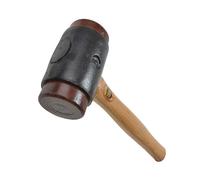 Marteau THOR avec inserts en peau brute, rond (Ø) 70 mm, 3.150 g, avec manche en bois