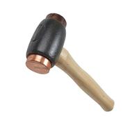 Thor Marteau THO214 – Inserts cuivre rouge et peau brute, tête 44 mm, 1.650 g, manche bois