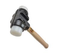 Marteau THOR avec inserts super plastique, démontable, rond (Ø) 50 mm, 2.100 g, avec manche en bois