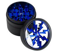 thorinder 50 mm Mini à herbes 4 pièces couleur : bleu Broyeur de haute qualité en aluminium avec Pollen Catcher & sans bagarreur