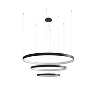 Thoro lighting suspension LED triple anneau - Noir