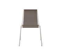 Thorup Copenhagen Chaise de Table à Manger Noel Acier Inoxydable/ Laine Gris Foncé