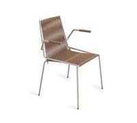 Thorup Copenhagen Noel Chaise de Salle à Manger avec Accoudoirs Acier/Laine Brun