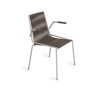 Thorup Copenhagen Noel Chaise de Salle à Manger avec Accoudoirs Acier/Laine Gris