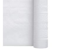 Thouy Nappe en Papier damassé Blanc en Rouleau 1,18x50m