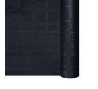 Thouy Nappe en Papier damassé Noir en Rouleau 1,18x25m