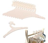 THQAE 10 Pcs cintre bebe, cintre enfant, cintres bebe, ceintre bebe, cintres en bois pour bébé, Cintres en bois, Sûr, sans odeur, Antidérapants, Pour bébés et enfants（Couronne）