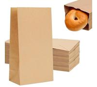 THQAE 100Pcs Sachets en Papier Kraft pour Bonbons, Cadeaux d‘invités, Bijoux, Cartes de Noël, Pièces de monnaie,Pochette Cadeau pour Anniversaire, Mariage, Fête (21cm x 12cm x 7cm)