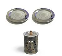 THQAE 2 Pcs brulez tout tamis à fumage en acier inoxydable pour brûle-parfum et réchaud - Diamètre : 10 cm - Idéal pour fumer et brûleurs à huile