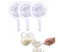 THQAE 3 Pcs passoire cuisine, tamis cuisine, passoire, Filtre à Tamis Fin, Tamis De Cuisine à Mailles Fines, Passoire Mailles Avecpoignée, 200/300/400 Mailles, Pour Filtrage Du Jus, Lait, Café