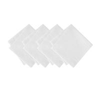 Threadmade Continental Lot de 4 Serviettes résistantes à l'eau à Texture Solide Blanc 43,2 x 43,2 cm