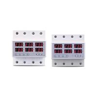 Three Phase 4 Wires 3P+N 63A 100A Adjustable Voltage Ampere Protector Self Recovery Auto Reconnect Voltage Protection Relay NWPNLXEA(100A without N 380V)