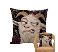 Throw Pillow Cases 45x45cm Animal Printing Soft Couch Sofa Cushion | Goat Throw Pillow Covers for Couch Sofa Home Living Room Holiday Farmhouse