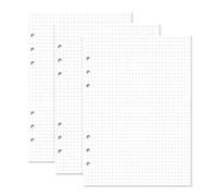 Thryvix 135 Feuilles de Recharge A5 pour Classeur, Carré 21 × 14.2 cm, Feuilles Perforées à 6 Trous pour Prise de Notes, Planification, Journal, École et Bureau