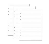 Thryvix 135 Feuilles de Recharge A5 pour Classeur, Ligne transversale 21 × 14.2 cm, Feuilles Perforées à 6 Trous pour Prise de Notes, Planification, Journal, École et Bureau