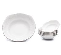 Thun 1794 Bernadotte, service à compote, givre, porcelaine Thun
