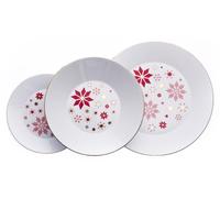 Thun 1794 Lea, set d'assiettes, paillettes rouges de Noël, or, Thun, 12 d.