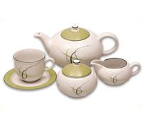 Thun 1794 Opal, service à thé, herbe, porcelaine tchèque, Thun
