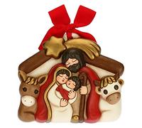 THUN - Formella avec crèche - Décorations de Noël Maison - Format Moyen - Céramique - 15,3 x 4 x 13 h cm
