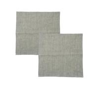 THUN Lot de 2 Serviettes Bloomia, 75% Coton, 25% Lin, Collection Jardin de Printemps, 40 x 40 cm