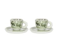 THUN Lot de 2 Tasses à Expresso et sucrier en Porcelaine AbBracciAMI