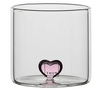 THUN - Lot de 2 verres avec cœur - verre - Collection Bonbonnière - Ø 6 cm - 6,2 cm h