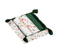THUN - Lot de 3 torchons avec Panier en Tissu, 40 x 60 cm, Collection Surprises de Noël