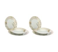 THUN - Lot de 6 assiettes Elegance 2 étages, 2 fonds et 2 desserts