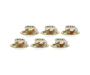 THUN - Lot de 6 Tasses en Porcelaine, à café Country