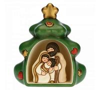 THUN - Mini crèche complète en Sapin de Noël - Décoration de Noël - Ligne crèche Classique - Céramique - 23 h cm