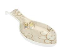 THUN - Repose-mouchoirs décorés avec papillons et fleurs - Accessoires cuisine - ligne Elegance - Porcelaine - 23,8 x 12 x 3 h cm