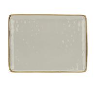 THUN Rose & TULIPANI - Plateau Rectangulaire 36 x 26,5 cm Concert Gris Perle