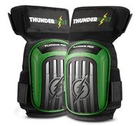 Thunderbolt Genouillères professionnelles avec coussin en gel confortable Genouillères carreleurs pour le travail, l'artisanat, les revêtements de sol, genouillères de jardin avec sangles